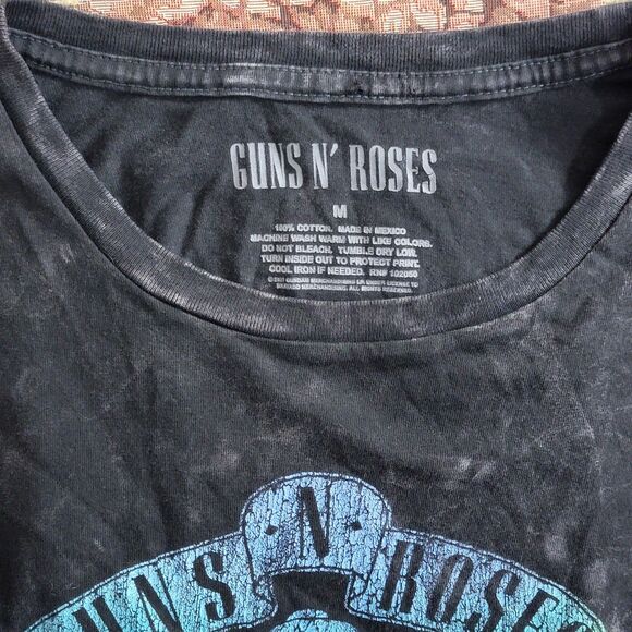 Guns N Roses T-Shirt Womens Medium Black Acid Wash Appetite For Destruction - Picture 9 of 10